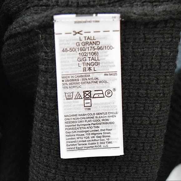 GAP True Soft Textured Crewneck Sweater, Black, Size Large - Picture 10 of 11